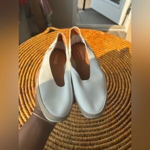 Verbenas White Leather Loafers for Women
